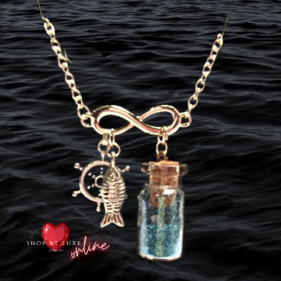 Message In A Bottle Infinity Necklace - Picture 3 of 6